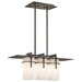Caterham Three Light Outdoor Linear Chandelier in Olde Bronze