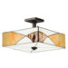 Elias 3 Light Semi Flush Pendant