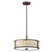 Blythe 3 Light Semi Flush Drum Pendant