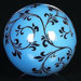 Misty Black on Blue Background Decorative Ball