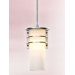 Vibe  Fluorescent Hanging Lantern in Brushed Aluminum