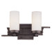 Sapporo Two Light Bath Vanity in Sapporo Silver