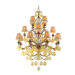 Venetian 16 Light Chandelier with Glass