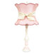 Lotus Large Table Lamp with Pink Scallop Hourglass Shade