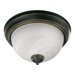 Flush Mount Faux Alabaster Glass