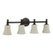  Linen Vanity Light in Oiled Bronze