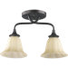 Randolph Two Light Ceiling Mount in Oiled Bronze
