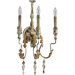 Salento Three Light Transitional Wall Bracket in Persian White