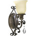 Fulton One Light Wall Sconce with Amber Scavo Glass Shade in Cordovan Bronze