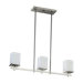 Delta Three Light Kitchen Island Light in Satin Nickel