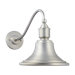 One Light Outdoor Wall Lantern in Brushed Aluminum
