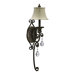 Fulton One Light Wall Sconce with Cream Shade in Cordovan Bronze