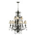 Fulton 9 Light Chandelier with Cream Shade