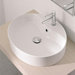 Wind Above Counter Single Hole Bathroom Sink in White