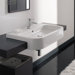 Next 80/D Semi Recessed Bathroom Sink in White