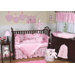 Chenille Pink Collection 9pc Crib Bedding Set 