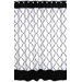Princess Black, White and Purple Collection Shower Curtain 