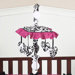 Isabella Hot Pink, Black and White Collection Musical Mobile 