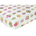 Happy Owl Pink Fitted Crib Sheet