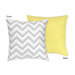 Zig Zag Yellow and Gray Collection Decorative Pillow 