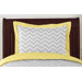 Zig Zag Yellow and Gray Collection Standard Pillow Sham 