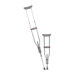 Quick-Fit Crutches, Adjustable 4'7"to6'7", Silver