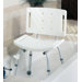 Unassembled Shower Chair in White with Back