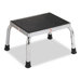 Economical Foot Stool, Rubber Tipped Feet, Stainless Steel                                                                   