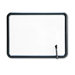 Contour Dry-Erase Board in White with Gray Frame 24" W x 18" D 