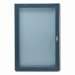 Enclosed Fabric Covered Cork Bulletin Board, 24 x 36, Gray, Aluminum Frame