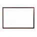 Magnetic Dry-Erase Porcelain Board in White with Solid Mahogany Frame