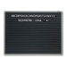 Magnetic Wall Mount Letter Board in Black with Gray Aluminum Frame