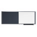 Bulletin and Dry-Erase Fabric Board in Gray and White with Gray Frame