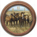 Horse Wall Clock in Distressed Antique Bronze