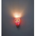 Stone Cone Wall Sconce in Bronze with Red Starry Glass