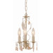 Crystal Flair 3 Light Mini Chandelier with Crystal Droplets
