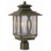 Outdoor 23.25" Post Lantern in Burnished Rust