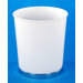Metal Trash Can in White