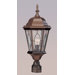 One Light Post Lantern with Stained Shade