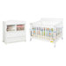 Athena Amy Crib with 2-Drawer Changer Dresser in White
