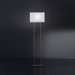Blissy Floor Lamp in Metallic Brown Finish with White Shade