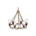 Torino Six Light Pendant in Weathered Champagne