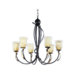 Livorno Chandelier in Tobacco Gold