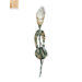 Dafne Wall Sconce with Amber Glass in Weathered Coffee