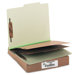 Pressboard 25-Point Classification Folders, Ltr, 6-Section, Leaf Green, 10/box                                               