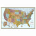 M-Series Full-Color Laminated United States Wall Map, 50 x 32                                                                