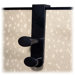 Garment Hook, Plastic, Double Hook, 1-7/8"x3-1/4'x7-3/4", Black