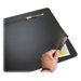 Hide-Away Desk Pad,w/ 2 Channel Pen Holder,19"x24",Black