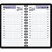 Daily Appointment Book, Jan-Dec, 1 Page per Day, 4"x6"Page Size, Black, 2013