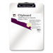 Plastic Clipboard, w/ Rubber Grip, Letter, Clear